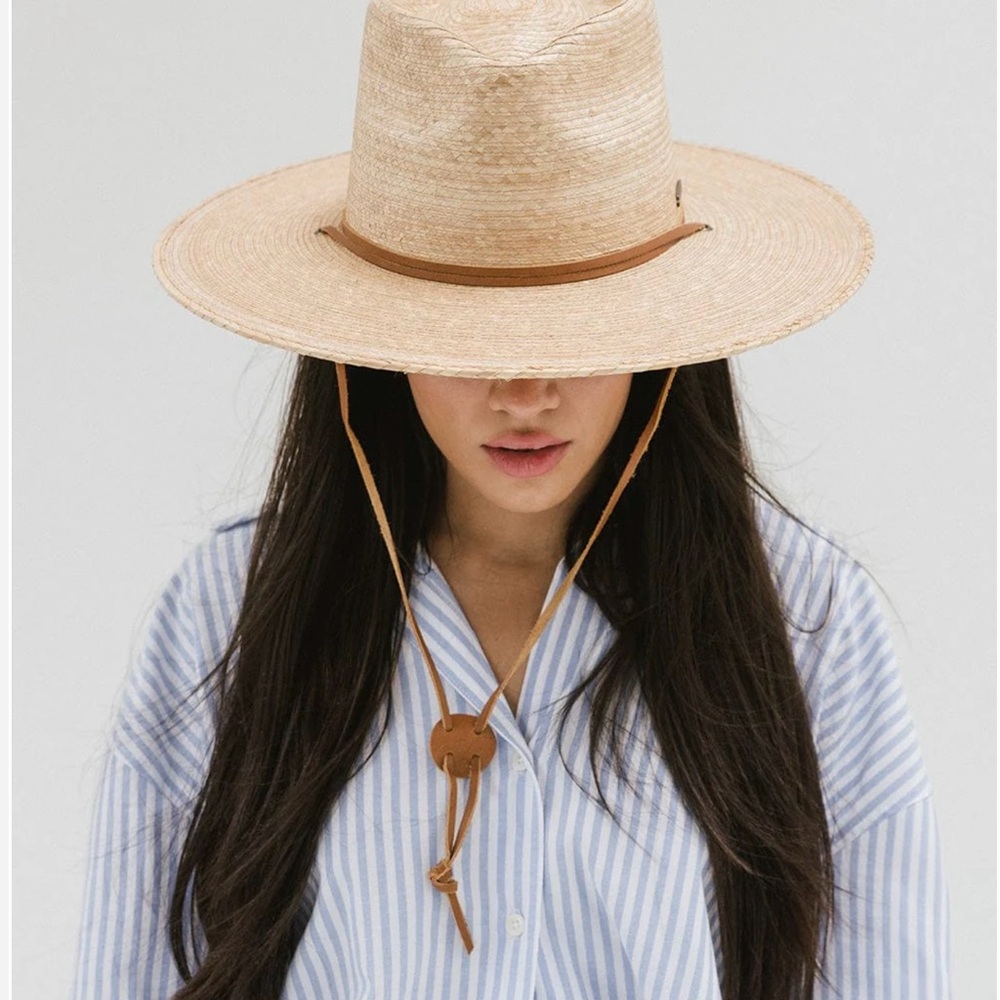GIGI PIP Tan Wide-Brim Hat Accessories